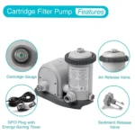 INTEX 1500 GPH CARTRIDGE FILTER PUMP - Image 5