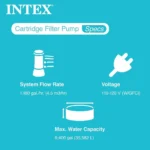 INTEX 1500 GPH CARTRIDGE FILTER PUMP - Image 6