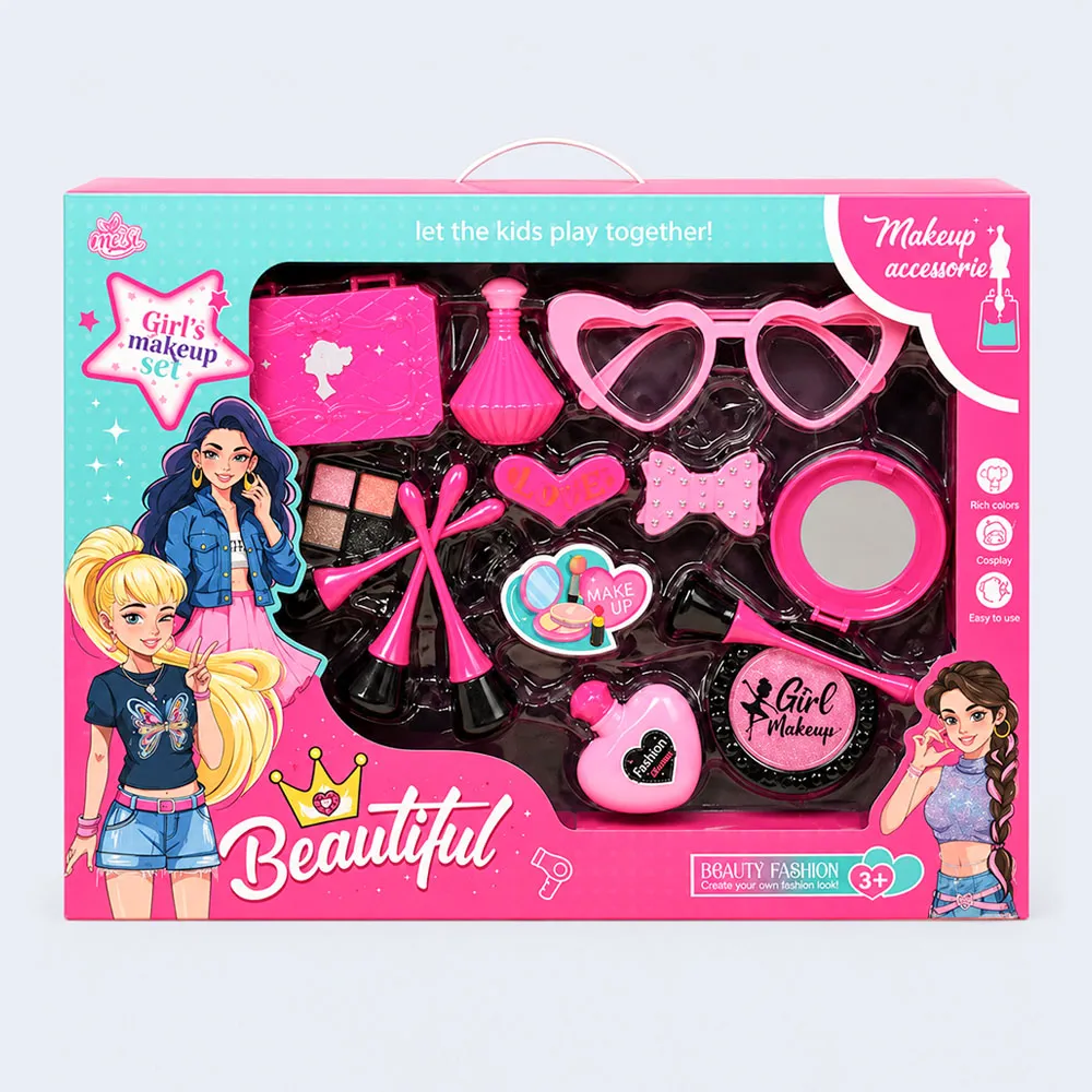 Girls Makeup Toy Set Beauty Accessories Kit Kids Pretend Play Fun Girls Makeup Toy Set Beauty Accessories Kit Kids Pretend Play Fun