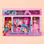 Kids Makeup Set with Doll Beauty Kit Girls Pretend Play Toy Set