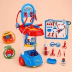 Kids Doctor Trolley Playset – Medical Cart Toy with Light & Sound - Image 3