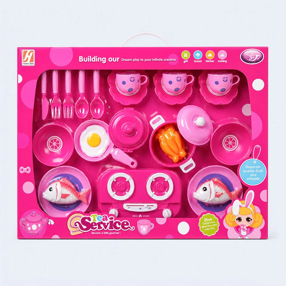 Kids Tea Service Playset – Kitchen Pretend Play Toy Set Kids Tea Service Playset – Kitchen Pretend Play Toy Set
