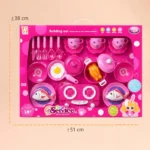 Kids Tea Service Playset – Kitchen Pretend Play Toy Set - Image 2