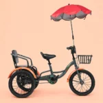 Kids Tricycle 3 Wheel Bicycle with Seat & Sun Shade Ride On Toy - Image 3