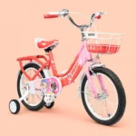 Kids Bicycle 16” – Girls Bike with Training Wheels & Front Basket