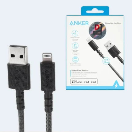 Anker Lightning Cable USB-A Fast Charging Durable 6FT Braided