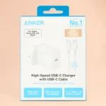 Anker 20W USB-C Fast Charger with 5FT USB-C Cable White