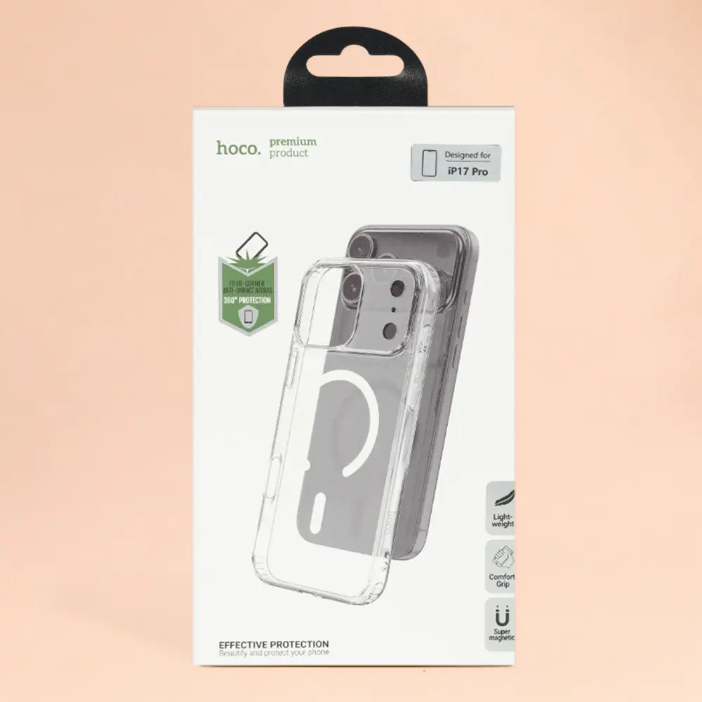 HOCO iPhone 17 Pro Magnetic Clear Protective Back Cover Case HOCO iPhone 17 Pro Magnetic Clear Protective Back Cover Case - Image 1