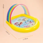 Kids Inflatable Rainbow Arch Spray Pool with Water Fountain - Image 5