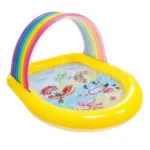 Kids Inflatable Rainbow Arch Spray Pool with Water Fountain - Image 4