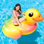 Kids Inflatable Duck Ride-On Pool Float with Seat & Handle - Image 2