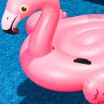 Kids Inflatable Flamingo Ride-On Pool Float with Handle - Image 7