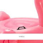 Kids Inflatable Flamingo Ride-On Pool Float with Handle - Image 4