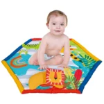 2 in 1 Baby Play Gym Mat with Ball Pit and Hanging Toys - Image 4