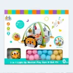 3 in 1 Musical Baby Play Gym Mat with Ball Pit and Lights - Image 4