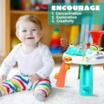 Kids Learn and Discover Activity Gaming Table with Music Toys - Image 3