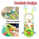 Baby Car Steering Wheel Toy with Music Lights for Travel Fun - Image 3