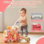 5 In 1 Baby Walker Train Ride On Educational Toy for Kids 6M+ - Image 4