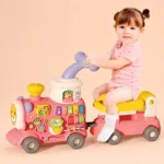 5 In 1 Baby Walker Train Ride On Educational Toy for Kids 6M+ - Image 2
