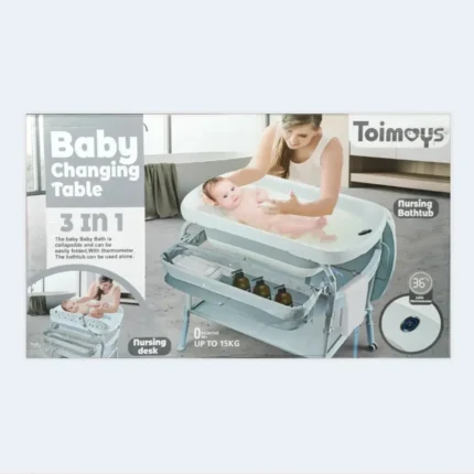 3 In 1 Baby Bathtub Changing Table with Nursing Desk for Baby