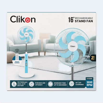 Clikon 16 Inch Rechargeable Stand Fan