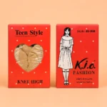 Teen Style Knee High Nylon Socks for Girls Fashion Wear (Beige) - Image 2
