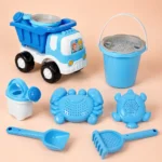 Kids Beach Dump Truck Set with Sand Play Tools and Bucket - Image 2