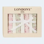 Baby Girls Cotton Washcloth Set 7PCS Soft Floral Face Towels Kit