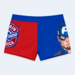 Boys Captain America Short Sleeve T-Shirt & Shorts Swimwear Set (6-7) - Image 2