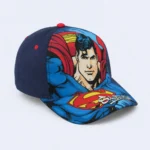 Kids Superman Cartoon Baseball Cap with Character Print – Blue & Red - Image 2