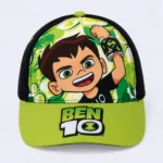 Kids Ben 10 Character Baseball Cap with Logo – Black & Green