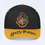 Kids Harry Potter Hogwarts Crest Baseball Cap – Black & Gold