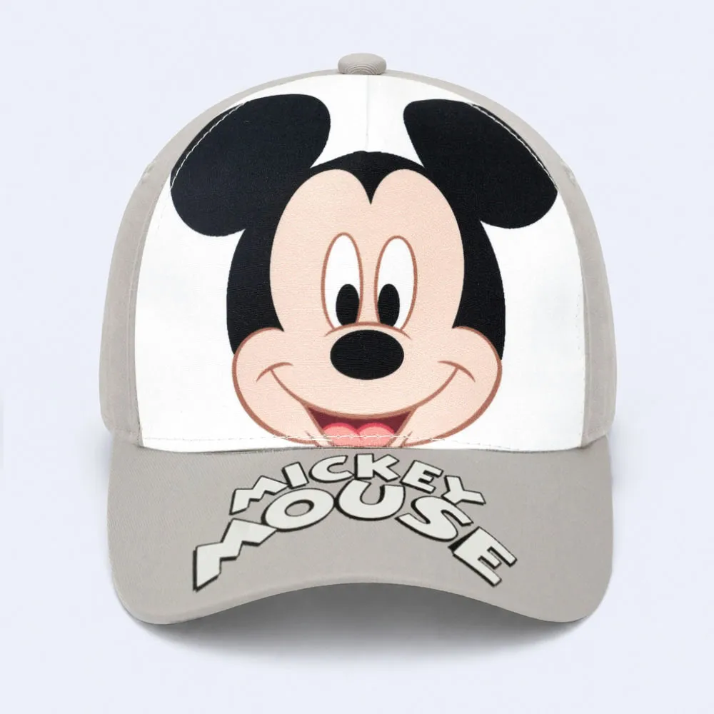 Kids Disney Mickey Mouse Character Baseball Cap – Grey & White Kids Disney Mickey Mouse Character Baseball Cap – Grey & White - Image 1
