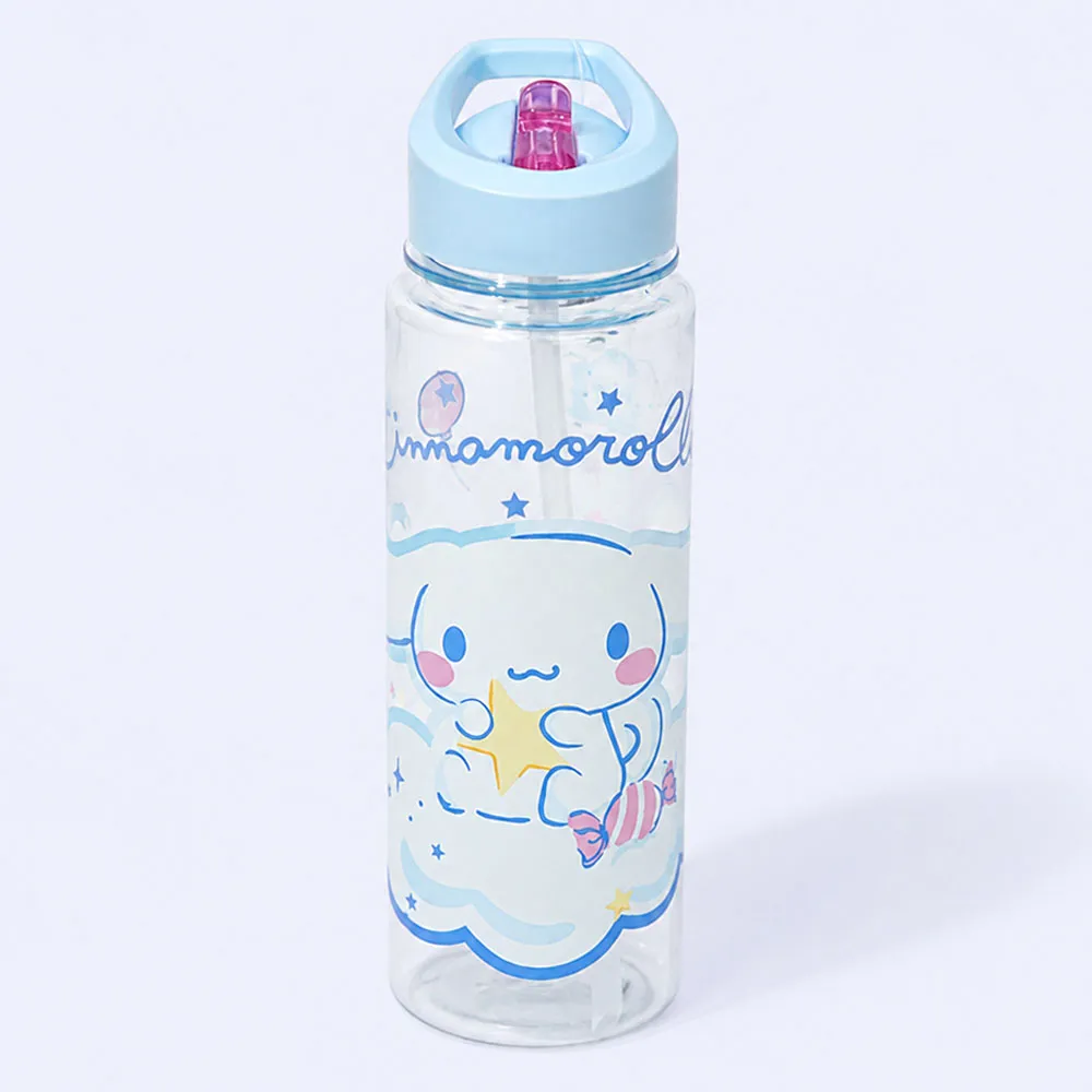 Kids Cinnamoroll Transparent Water Bottle with Straw & Drinking Spout Kids Cinnamoroll Transparent Water Bottle with Straw & Drinking Spout - Image 1