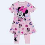 Girls Minnie Mouse 2-Piece Swimwear Set Pink – Age 3-4 Years
