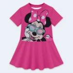 Girls Minnie Mouse 2-Piece Pink Swimwear Set – Age 3-4 - Image 3