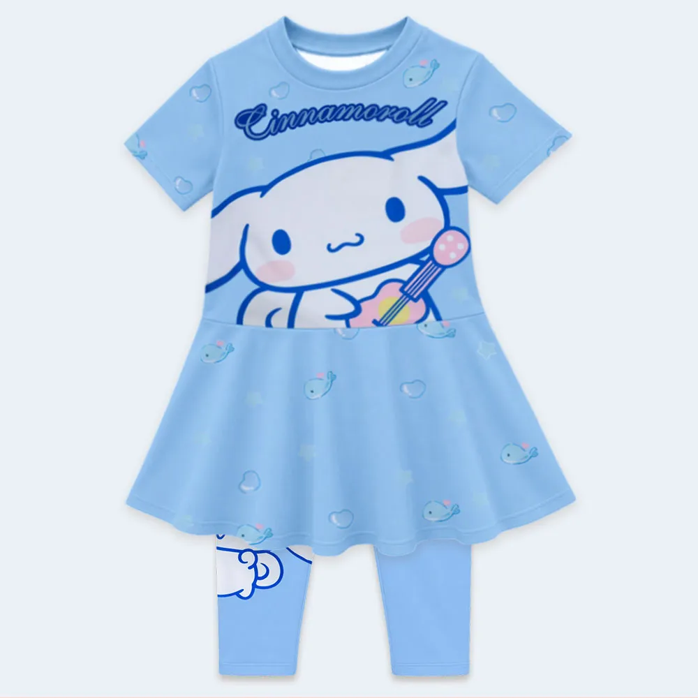 Boys Batman Navy Swimwear Set T-Shirt & Shorts – 3-4 Years Girls Cinnamoroll 2-Piece Blue Swimwear Set – Age 3-4 Years - Image 1