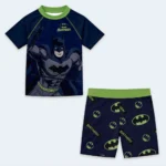 Boys Batman Navy Swimwear Set T-Shirt & Shorts – 3-4 Years