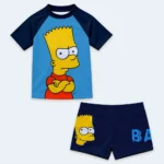 Boys Bart Simpson 2-Piece Swimwear Set Blue – Age 4-5 Years