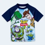 Boys Disney Pixar Toy Story Short Sleeve Swim Top – Blue 2-3 - Image 2