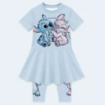 Girls Stitch & Angel 2-Piece Swimwear Set – Light Blue, Age 3-4 Years