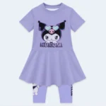 Girls Kuromi 2-Piece Swimwear Set – Purple, Age 3-4 Years