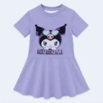 Girls Kuromi 2-Piece Swimwear Set – Purple, Age 3-4 Years - Image 3