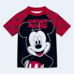Boys Mickey Mouse Short Sleeve T-Shirt & Shorts Swimwear Set (6-7) - Image 3