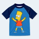 Boys Bart Simpson 2-Piece Swimwear Set Blue – Age 4-5 Years - Image 3