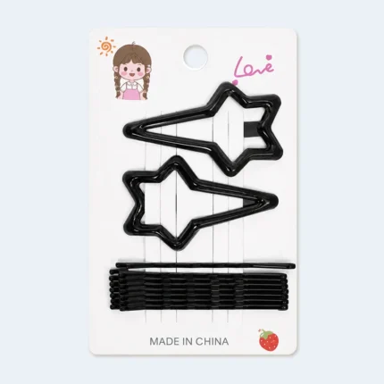 Kids Star Snap Hair Clips and Bobby Pins Set