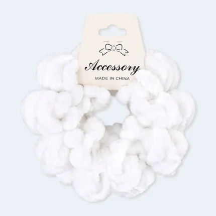 Soft Plush Elastic Hair Ties Set for Women and Girls