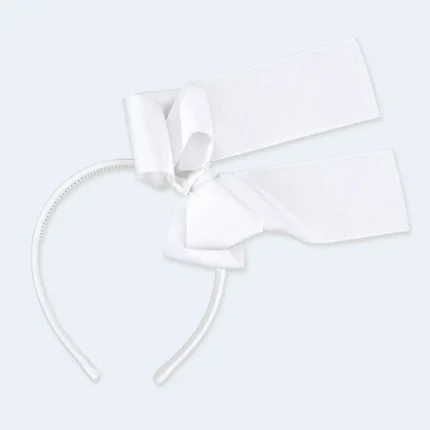 Girls Bow Headband with Long Ribbon Tails