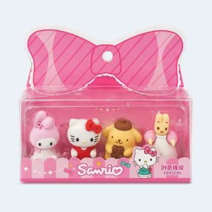 Kids Cute Cartoon Character Eraser Set – 4 Pieces