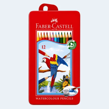 Faber-Castell Watercolour Pencils 12 Colors in Metal Tin